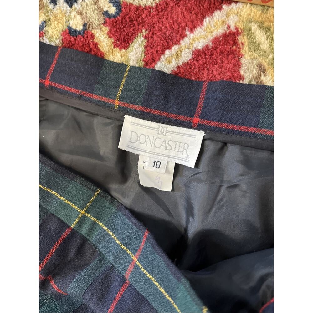 Vintage 100% Wool Skirt Women's M 8/10 Plaid Pleated Midi Maxi Tartan Lot Of 2 - Picture 8 of 14